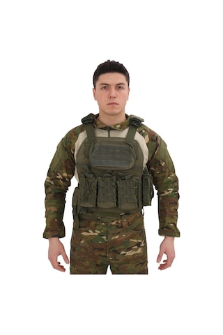 Single Sword Kasırga Tactical Balistik Plaka Takılabilen Açık Cepli Hücum Yeleği Haki