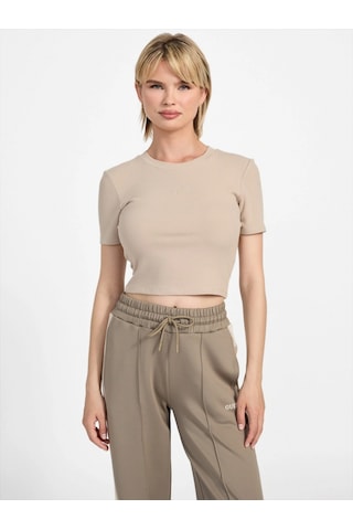 Guess Carla Kadın Kahverengi Aktif Top V5yp08k8rt2-g1dr Kahverengi