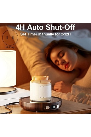 Ulzyvf Siyah Sıcaklık Kahve Isıtıcıları Fişi Fincanı Ekranlı Ayarı Abd 3 Bl Siyah