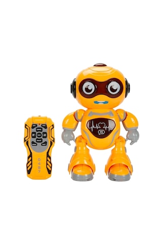Sesli Ve Işıklı Uzaktan Kumandalı Dans Eden Sevimli Robot 45510 Turuncu Robot
