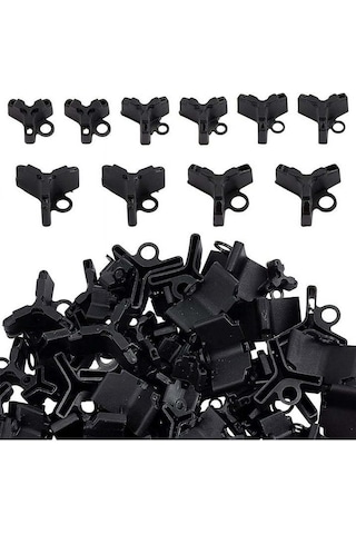 Konesam 150 Adet Siyah Üçlü İğne Koruması - 1 2 3 4 5 Boyutları - İğne Korumalı Aksesuar Seti