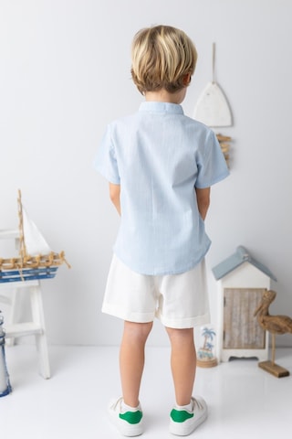 Erkek Çocuk Hakim Yaka Kısa Kollu Gömlek - Açık Mavi Açık Mavi