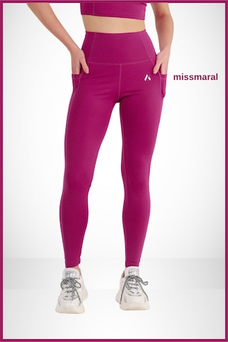 Kadın Tayt Mürdüm Yüksek Bel Çift Cep Detaylı Mevsimlik Toparlayıcı Spor & Casual 1057 MÜRDÜM