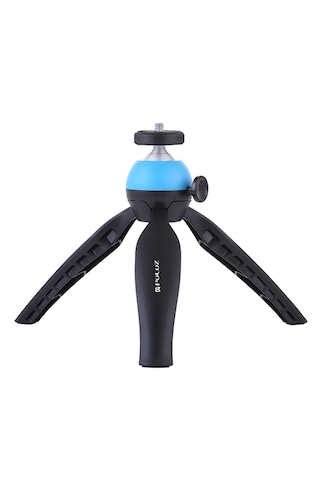Puluz 360 Derece Top Başlı Mini Tripod Dağı Mavi