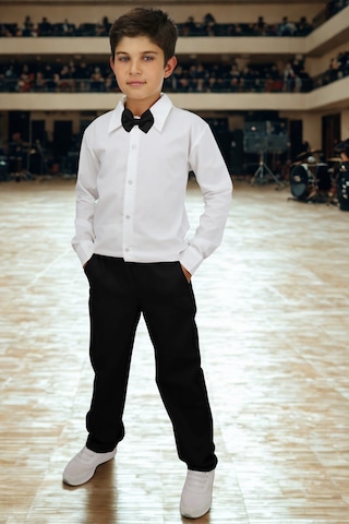 Erkek Çocuk Milano Papyonlu Alt Üst Takım 23 Nisan 29 Ekim 10 Kasım 19 Mayıs Gösteri Kıyafetleri Beyaz-siyah