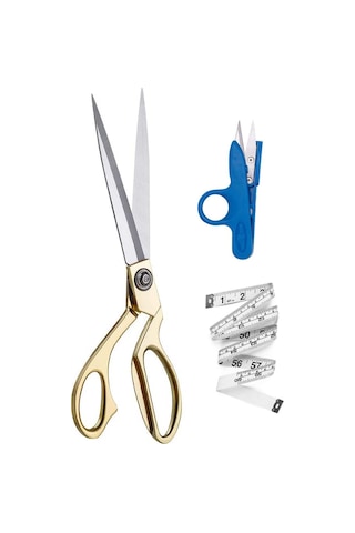 Profesyonel Metal Terzi Makası Altın Renkli Büyük Boy 26 CM