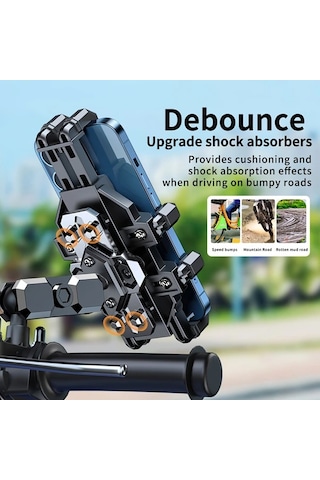 Motion003 Phfh Titresim Sonumleyici Motosiklet Bisiklet Scooter Telefon Tutucu 11 94 18 03cm