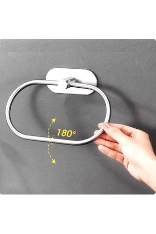 Kendinden Yapışkanlı Yuvarlak Havluluk Krom Krom