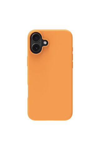 Apple Uyumlu iPhone Buff 16 Magsafe Rubber Fit Silikon Kılıf Orange Sorbet