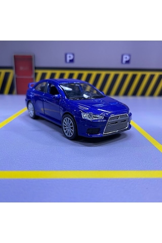 Mitsubishi Lancer Evo X 1/36 Ölçek Welly Diecast Metal Model Araba Oyuncak Araba Çek Bırak - Lacivert