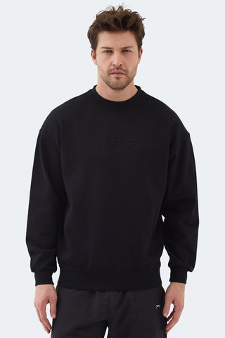 Slazenger Vadık 2li Set Erkek Oversıze Sweatshırt Siyah - Petrol