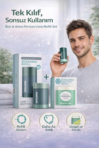 Ben & Anna Persian Lime Refill Set Kutu Deostick + Yedek Deostick Refill