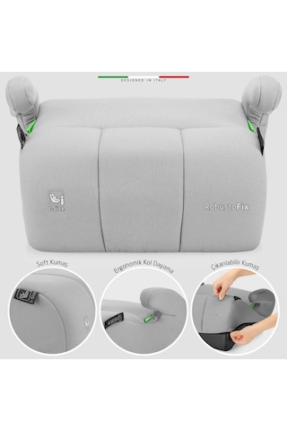 Elele Robustofix I-size Yükseltici Oto Koltuğu İsofix 125-150 Cm 15-36 Kg Yeşil