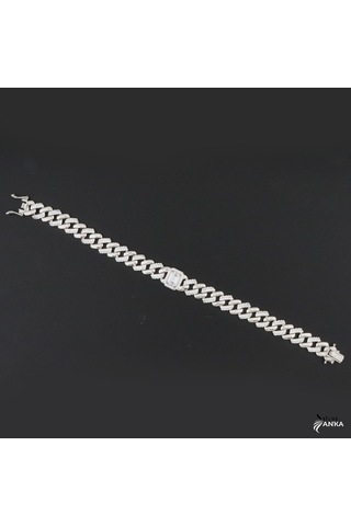 925 Ayar Gümüş Baget Gurmet Bileklik N11.2709