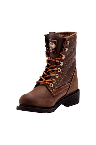 Harley Davidson New Worker Dark Brown Nubuk Erkek Bot Kahverengi