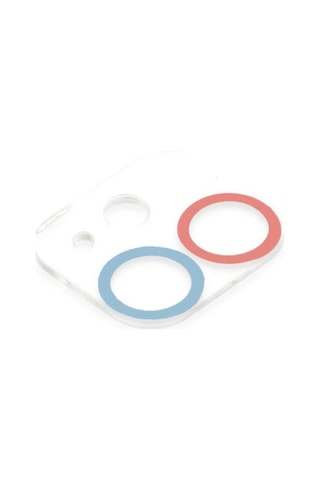 Apple Uyumlu iPhone 11 Renkli Kamera Lens Koruma Cam - Pembe-mavi Çok Renkli