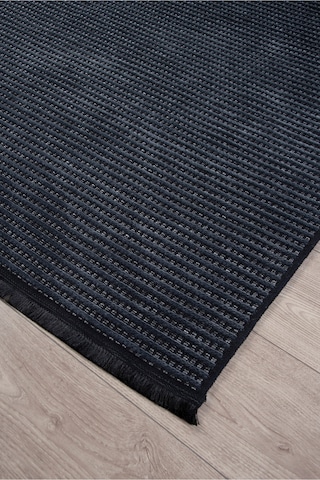Antrasit Şönil Kilim Salon Oturma Çocuk Odası Hasır Yıkanabilir Yolluk Kaymaz Taban Halı Siyah Antrasit