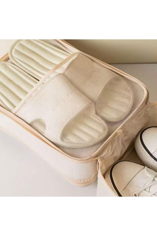 Su Geçirmez Saklama Çantası Tekerlekli Kutu Aksesuarları Bavul Düzenleyiciler Taşınabilir Ayakkabı Çantası Ev Göl Mavisi