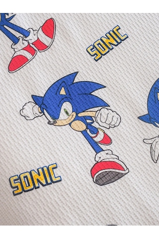 Karışık Sonic Baskılı Tek Kişilik Çocuk Pike Seti Çok Renkli