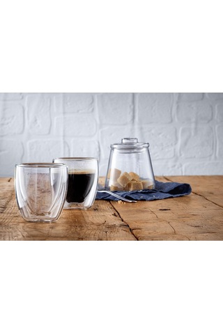 Kult Çift Duvarlı Espresso Fincanı Seti, 6 Parça, Çift Duvarlı Camlar, 80 Ml Çok Renkli