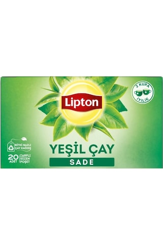 Lipton Sade Bardak Süzen Poşet Yeşil Çay 20'li Paket X 4 Adet