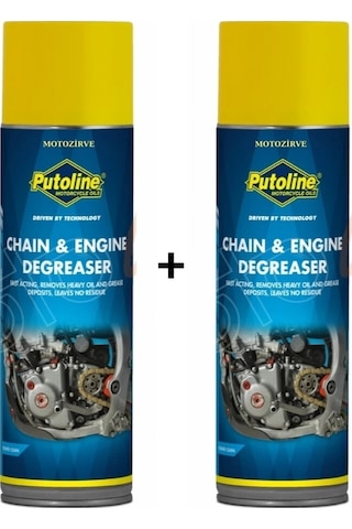 Putoline Chain Engine Degrease Zincir Temizlik Spreyi 500 Ml 2 Adet