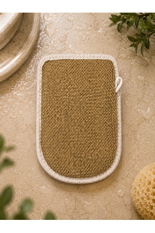 Çift Taraflı Eldiven Kabak Lifi 23x16 Cm Doğal Banyo Ve Peeling Lifi