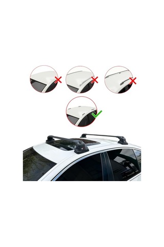 İpqi Ford B-max B232 2012-2017 Arası İle Uyumlu Ace-3 Ara Atkı Tavan Barı Siyah 2 Adet