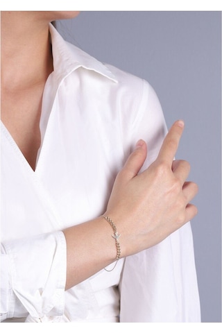 Diamond Line - Gülaylar - Sarı Altın 14 Ayar Kuş Bileklik Standart Sarı Altın