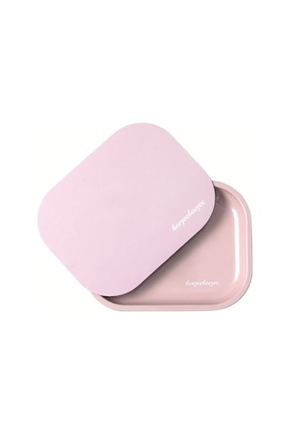 Willowhaven Pembe Manyetik Kapaklı 7x5.5 İnç Portatif Metal Rulo Tepsi - Dayanıklı Pvc Taşıma Organizer