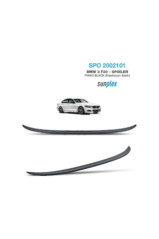 Bmw 3 Serisi F30 Piano Black Spoiler 2012-2018 Arası Sunplex
