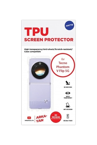 Tecno Phantom V Flip 5g Mat Arka Ve Yan Koruyucu Tpu Film