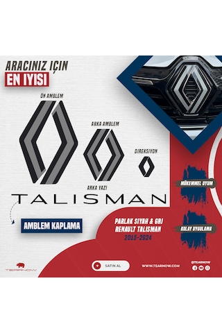 Renault Talisman 2020-2024 Yeni Tasarım Amblem Kaplama Sticker