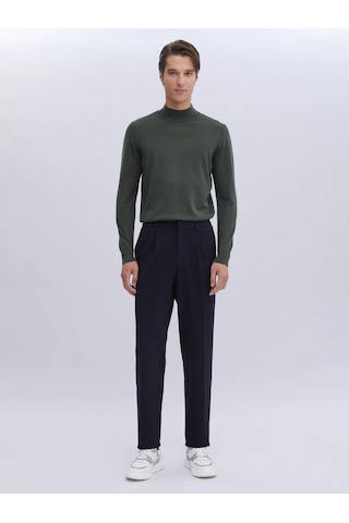 Kip Lacivert Örme Carrot Fit Casual Pantolon Çok Renkli