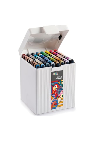 Plus Sketch Marker Çift Taraflı Çizim Kalemi 80 Renk Renkli