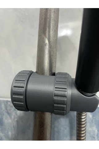Ayarlanabilir Duş Başlığı Tutucu Universal Uyumlu Sabitleyici -duş Borusunun Çapı 2 - 3 Cm Gri