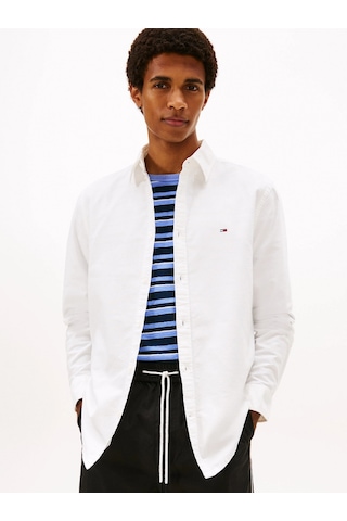 Tommy Hilfiger Tjm Normal Kesim Oxford Erkek Beyaz Gömlek Dm0dm22836ybl Beyaz