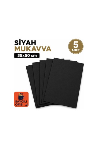 Siyah Renkli Mukavva 35x50 5 Adet Renkli Mukavva 5 Adet 1 Adet