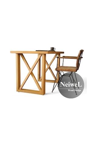 Neiwel Loel Doğal Ahşap Çalışma Ve Ofis Masası-70cm-200cm Açık Ceviz