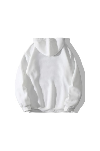 Altamira Unisex Happiest Baskılı Oversize Kapşonlu Sweatshirt 001