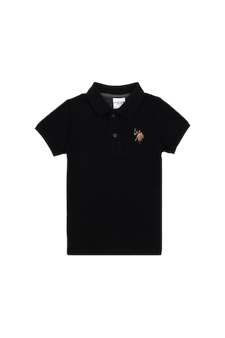 U.S. Polo Assn. Erkek Çocuk Siyah Basic Polo Yaka Tişört 50306484-VR046