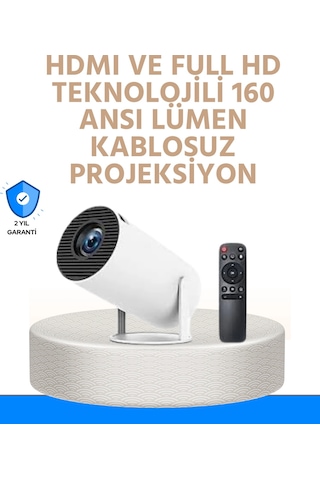 Mey İthalat Kablosuz Ve Kablolu Bağlantı Seçenekli Ev Tipi Projeksiyon