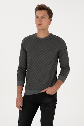 U.S. Polo Assn. Erkek Regular Fit Bisiklet Yaka Pamuk Antrasit Sweatshirt 2245989