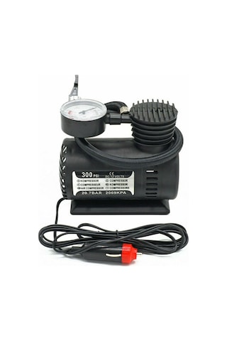 Hombey 12v Elektrikli Araç Lastik Hava Pompası 300psı, Fonksiyonel Kompresör, Kolay Taşınabilir, Frenbol, Basketbol Vb. İçin Uygun, Acil Kullanım
