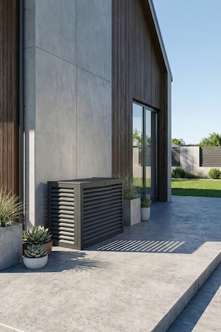 Klima Motoru/dış Ünite Gizleme/koruma Kafesi Xl 120x62x150 H Açısız Condor Antrasit