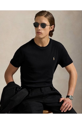 Polo Ralph Lauren Yumuşak Pamuklu Bisiklet Yaka Tişört Siyah