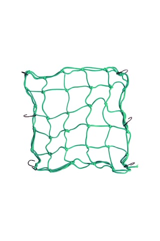 Konesam Motorsiklet Yük Ağı Yeşil 40x40cm Nilon Tank Bağlama Ağı Kancalı Elektrikli Araç Çanta Sabitleyici