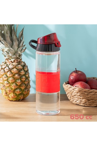 Porsima 161553 Su Şişesi Matara Suluk 650 Ml Kırmızı