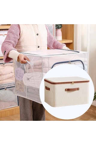 Pazly Yorgan Yatak Suntek Pantolonları Oyuncak Depolama Çantası Bej Uu Bej