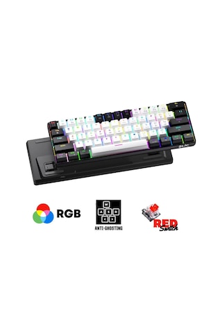 Miaxtreme T60wb Tam Mekanik Rgb Antighosting Red Switch Gaming Oyuncu Klavyesi T60 V3 T60 Gaming Klavye